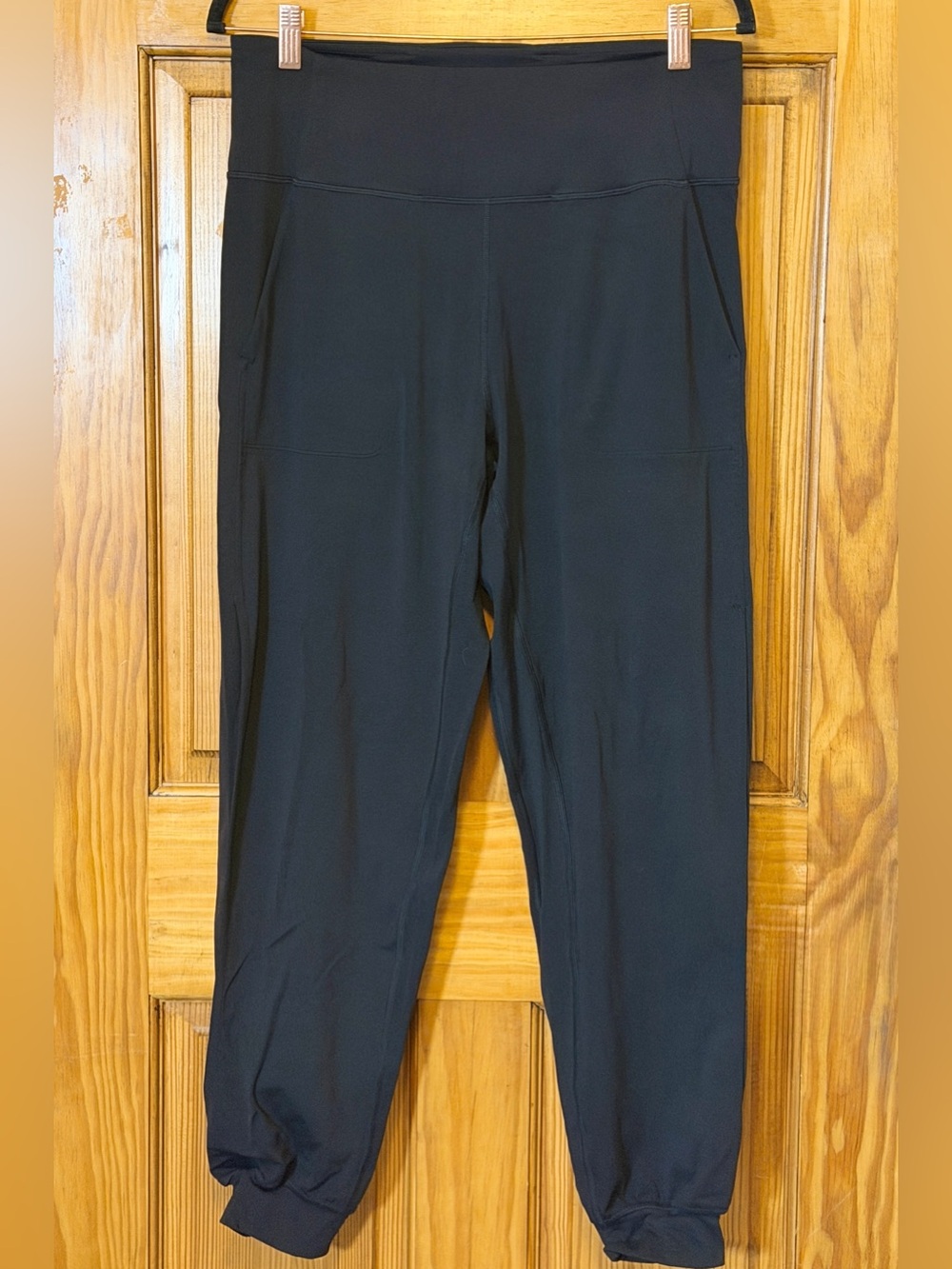lululemon Superb Pant Black Size 12 Side Slit Ruched Jogger
